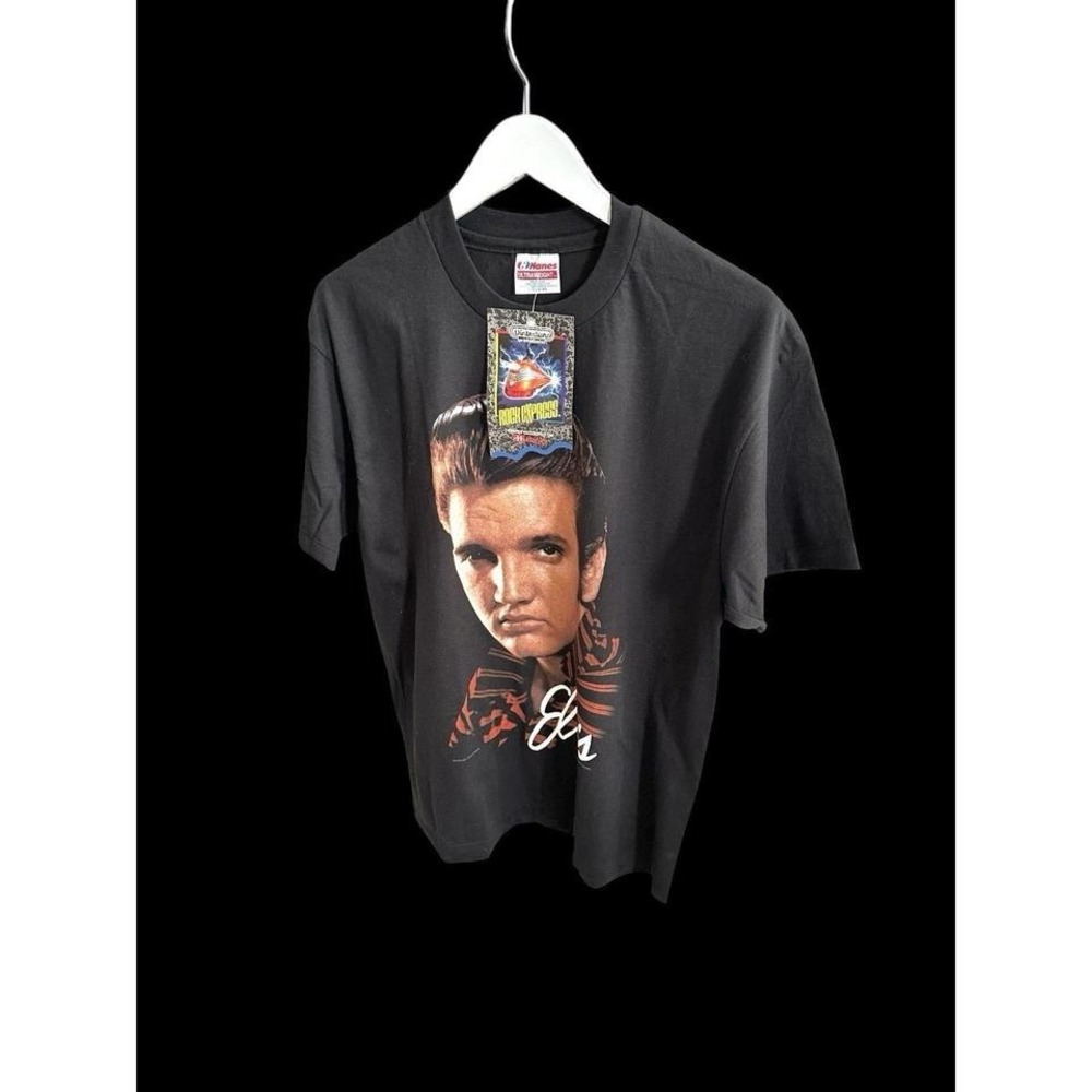 Vintage Winterland Rock Express Elvis Tshirt Sz Large Black With Tags